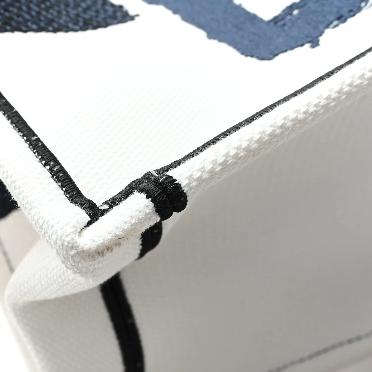 Canvas Embroidered Medium Miss Dior Graffiti Book Tote Navy White - Top Club