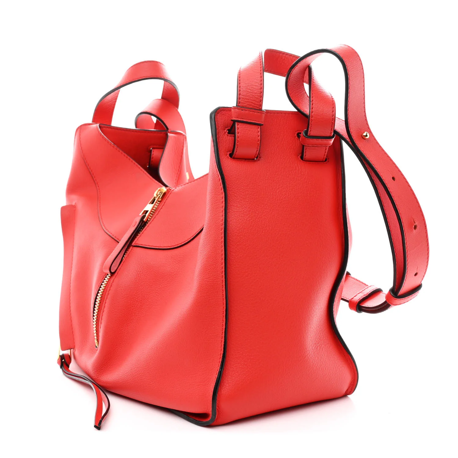 Calfskin Small Hammock Shoulder Bag Scarlet Red - Top Club