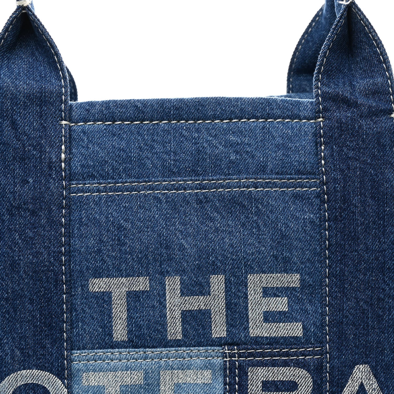 Denim Canvas Large The Tote Bag Blue - Top Club