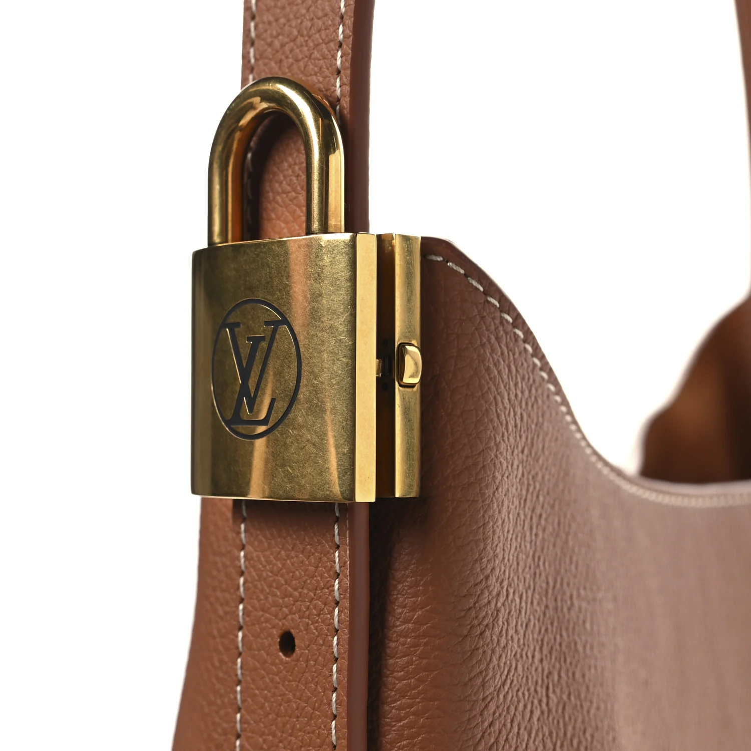 Grained Calfskin Low Key Hobo MM Cognac - Top Club