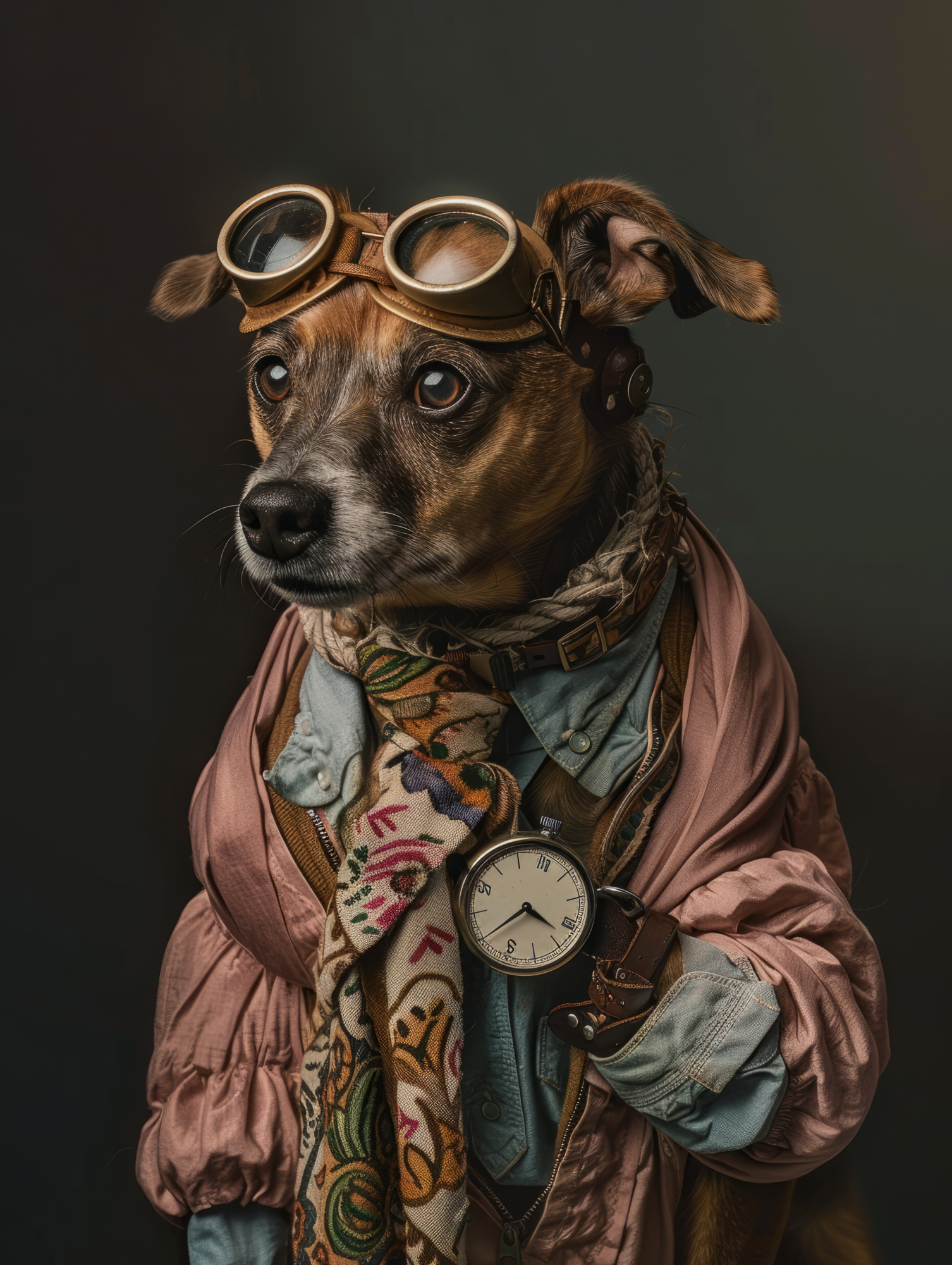 Canvas schilderij van een Australische Terrier 100x200 cm