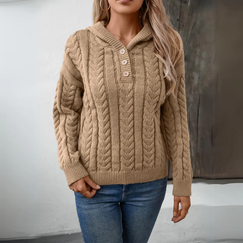 Frankies Cable Knit Hoodie