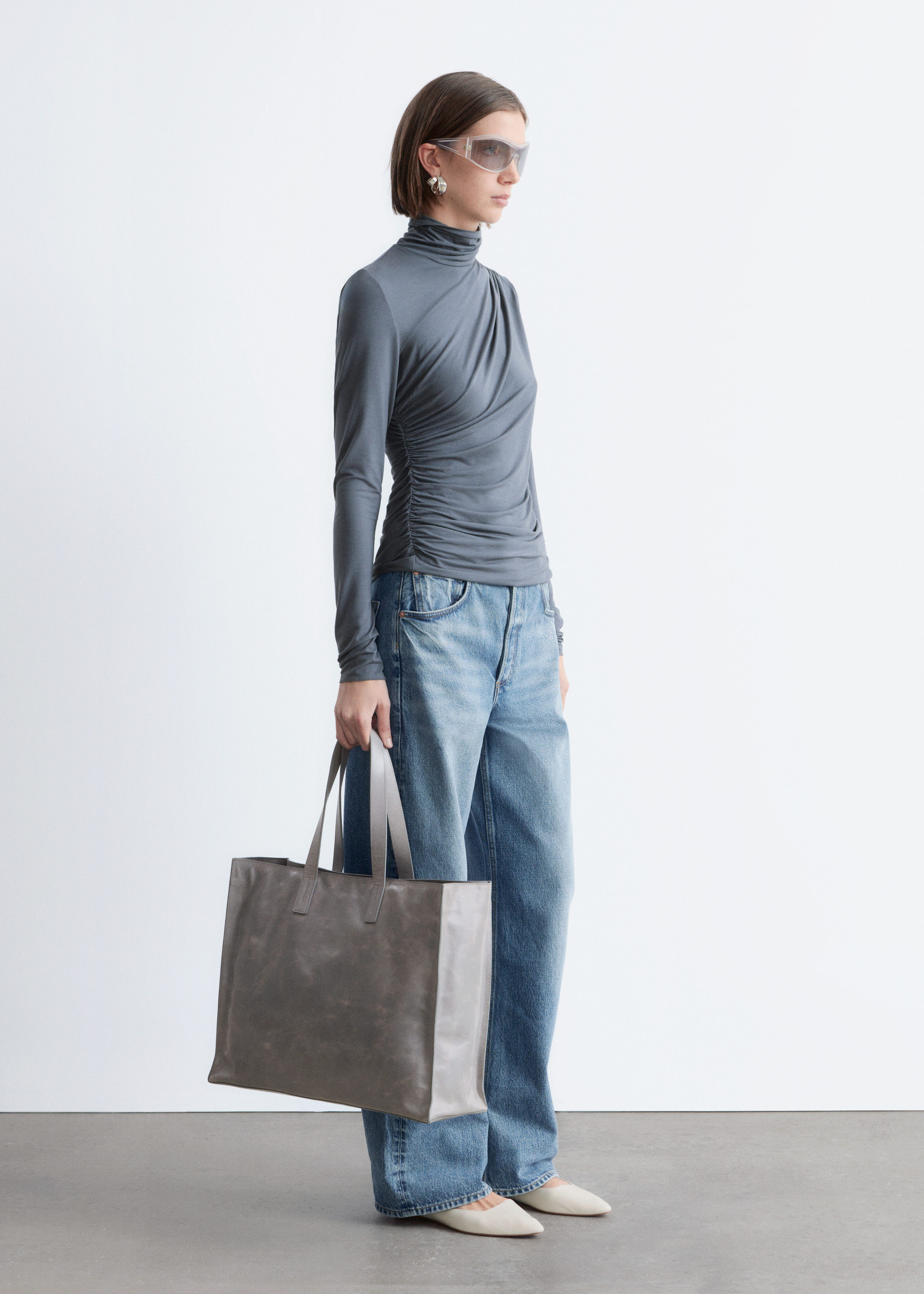 & Other Stories DRAPED TURTLENECK TOP