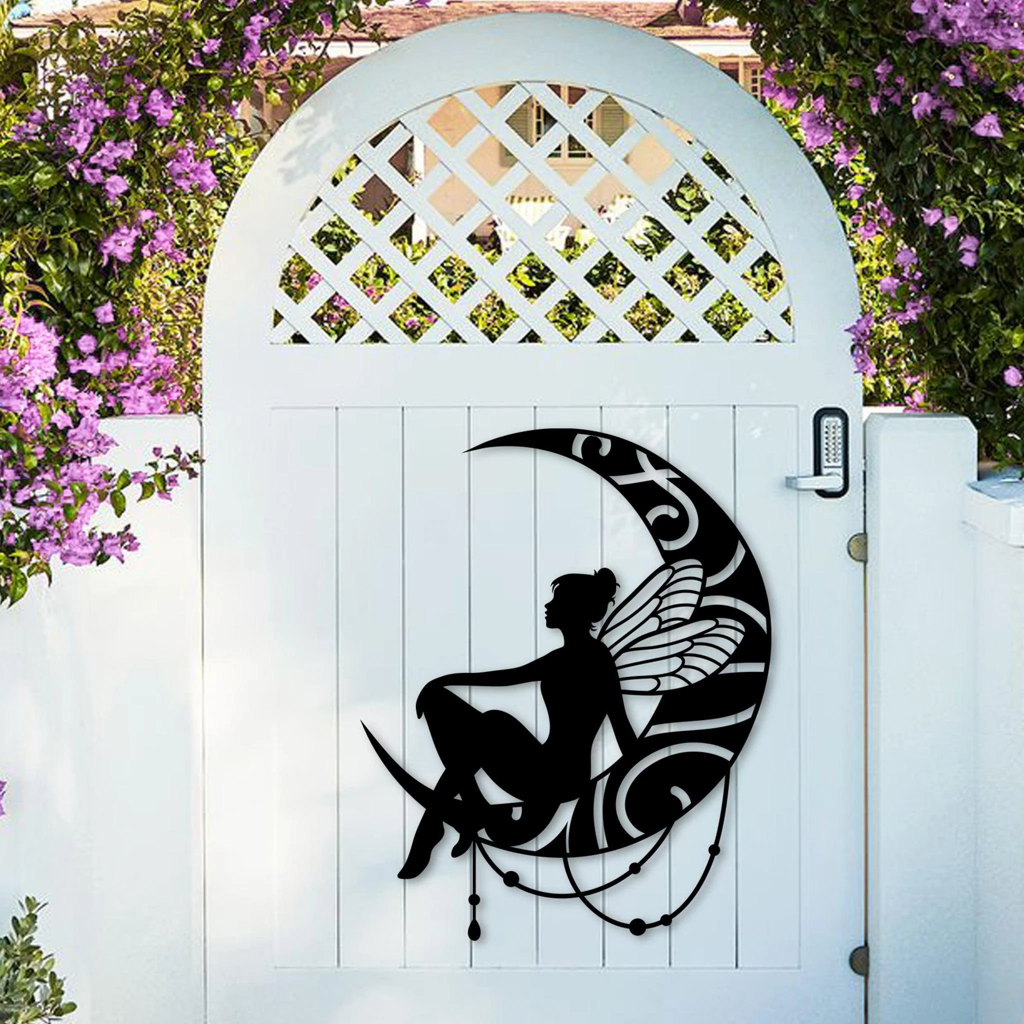 Fairy and Moon Metal Wall Decor - Alvarez Pro Painting LLC