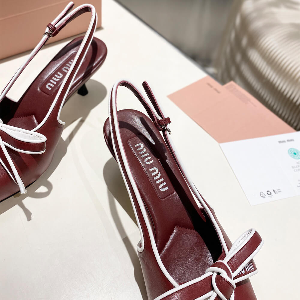 MiuMiu Nappa leather slingback pumps - Top Club