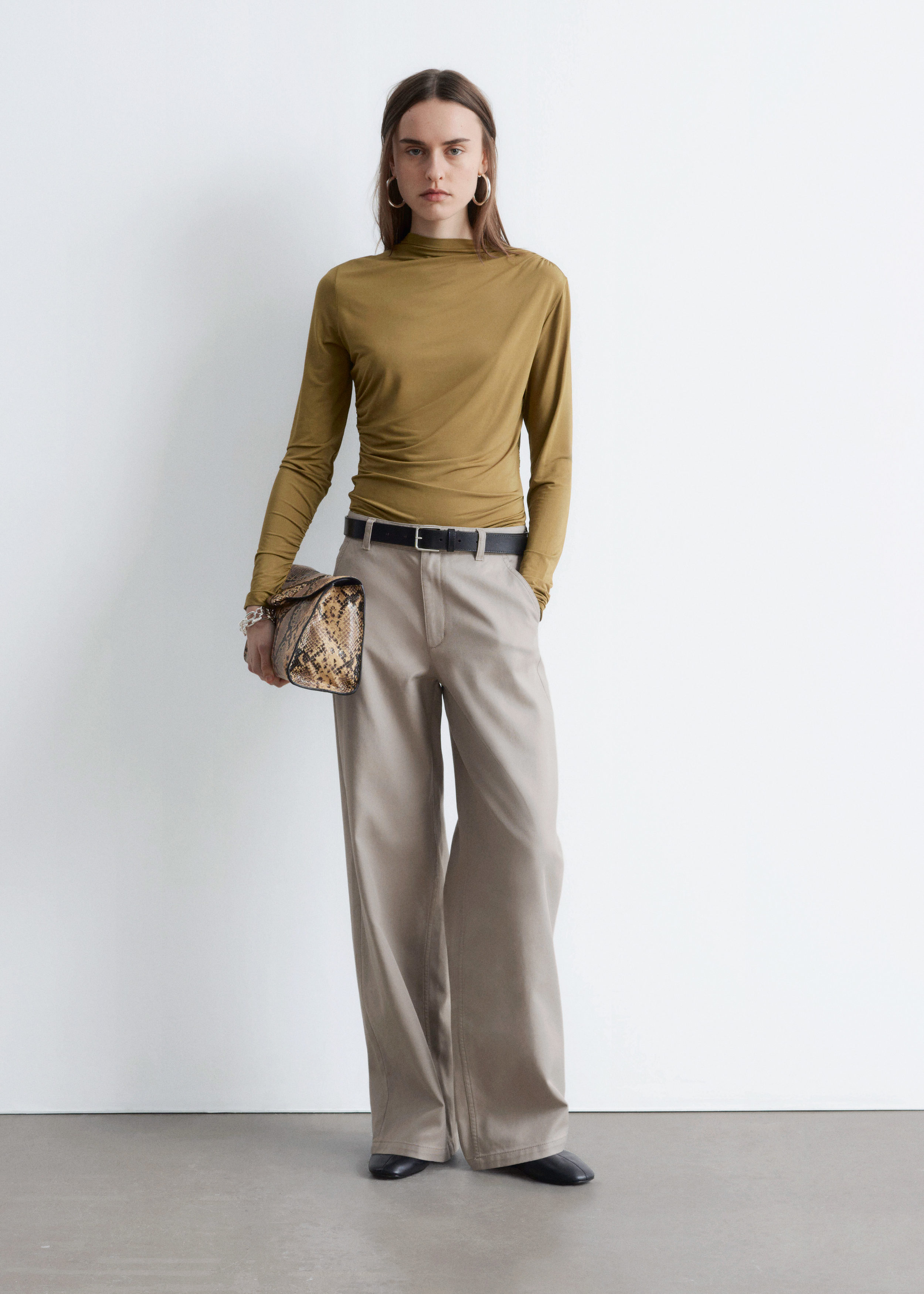 & Other Stories WIDE-LEG TWILL TROUSERS
