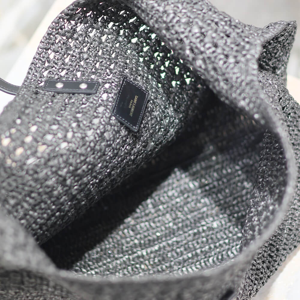 SAINT LAURENT le 5 a 7 medium tote in raffia(HIGH-END GRADE) - Top Club