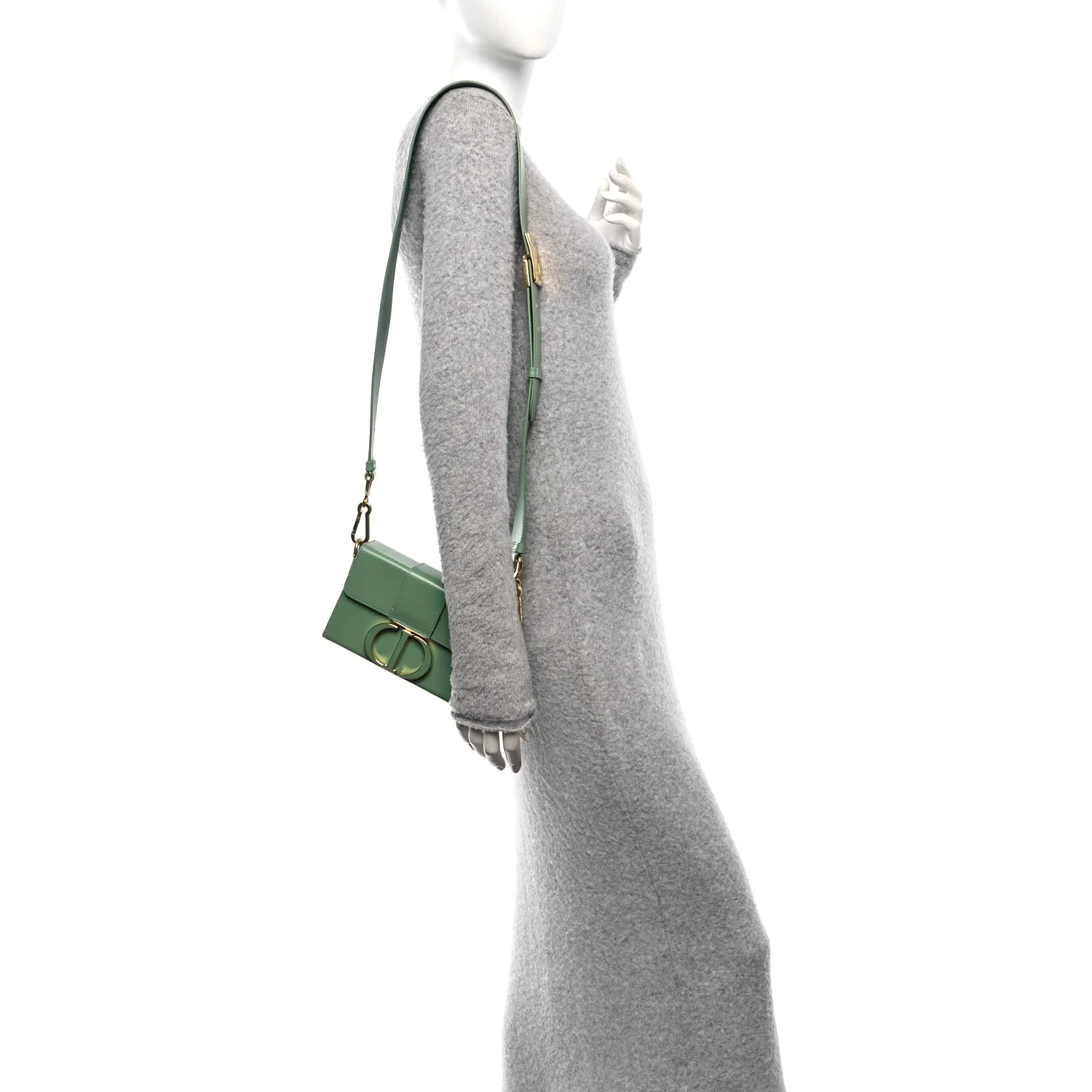 Box Calfskin 30 Montaigne Box Bag Mint Green