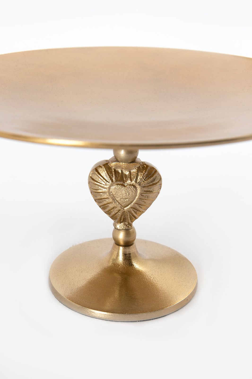 Goudkleurig taartplateau met hart