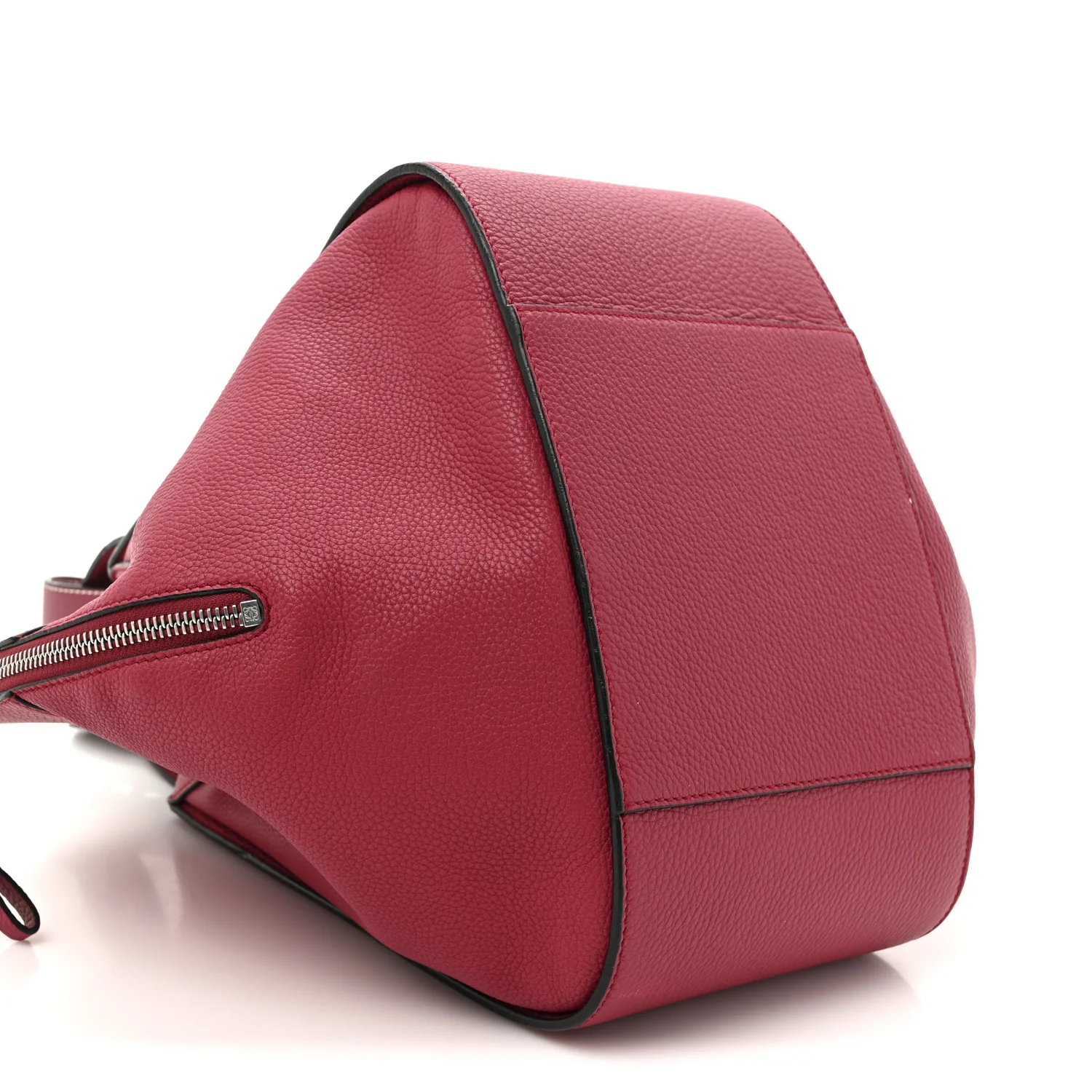 Grained Calfskin Small Hammock Shoulder Bag Raspberry - Top Club