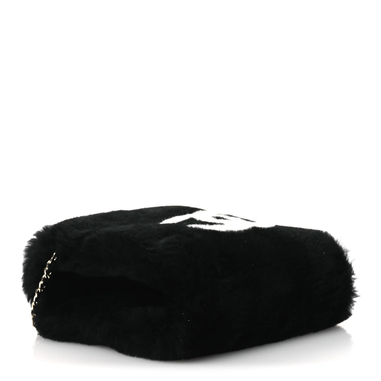 Muff Shearling Lambskin Bag Black Ecru - Top Club