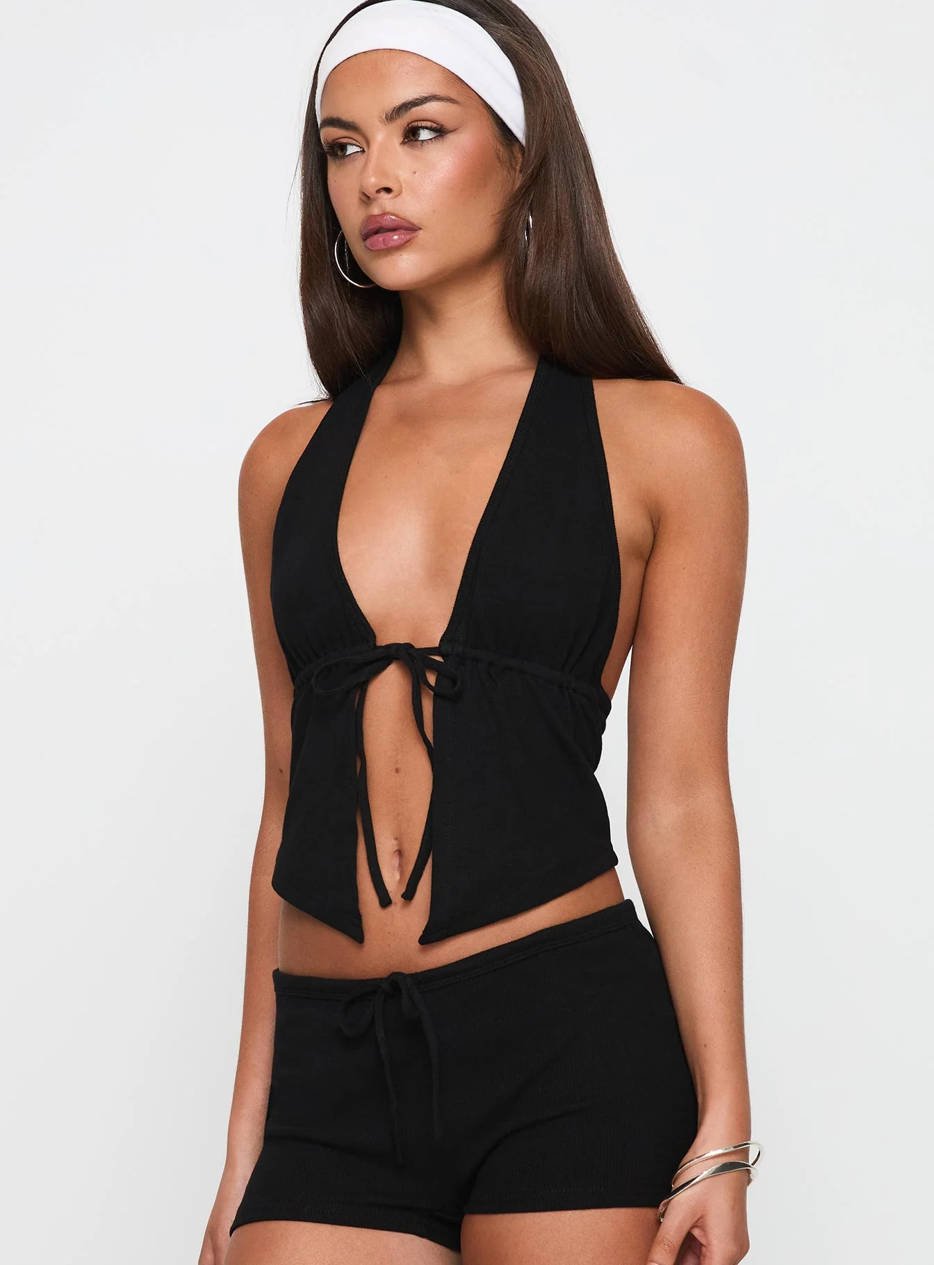 Obviously Halter Top Black