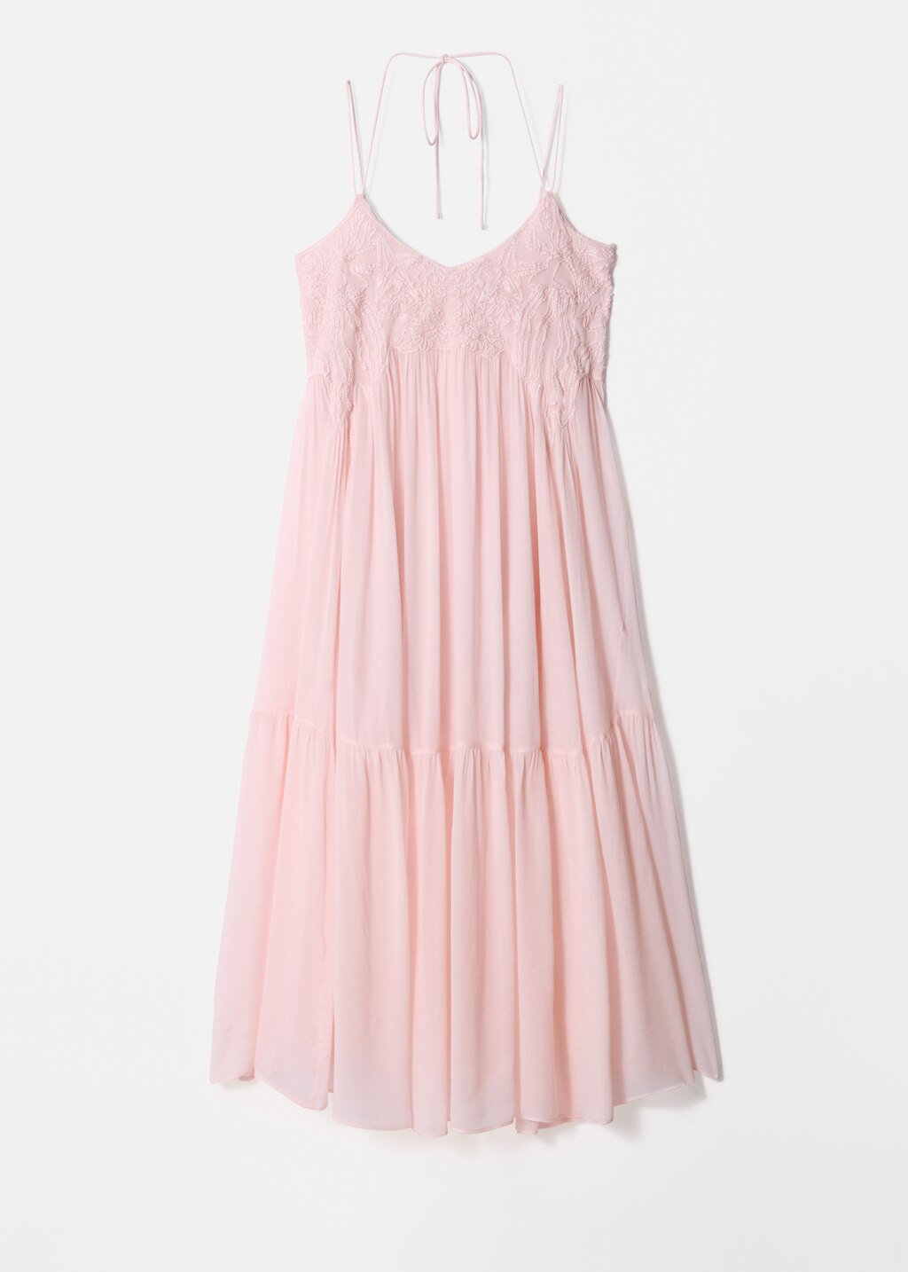 & Other Stories STRAPPY EMBROIDERED MAXI DRESS
