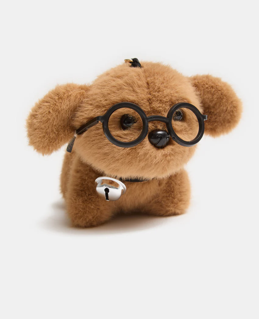 Pimkie Porte-clés ou déco de sac avec chien à lunettes