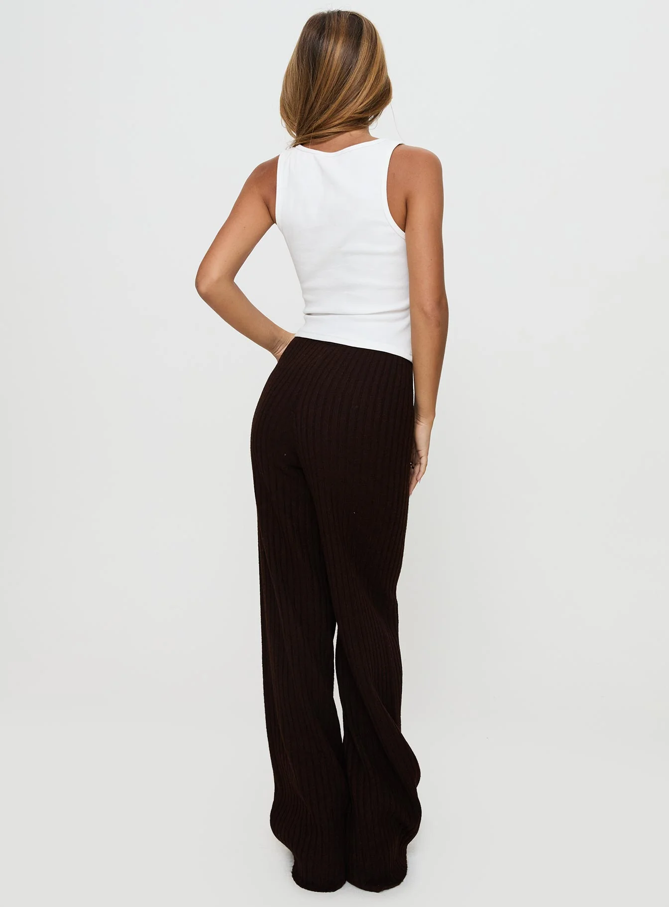 Montana Knit Pants Chocolate Brown