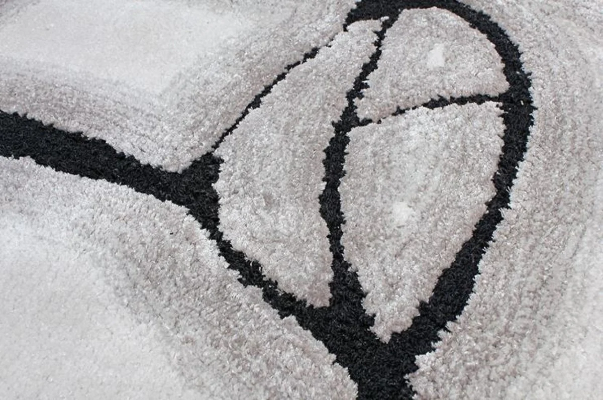 Luxury rug gray / black 160 x 230 cm - Rectangular living room rug - Modern bedroom rug - Luxury interior - Luxury quality