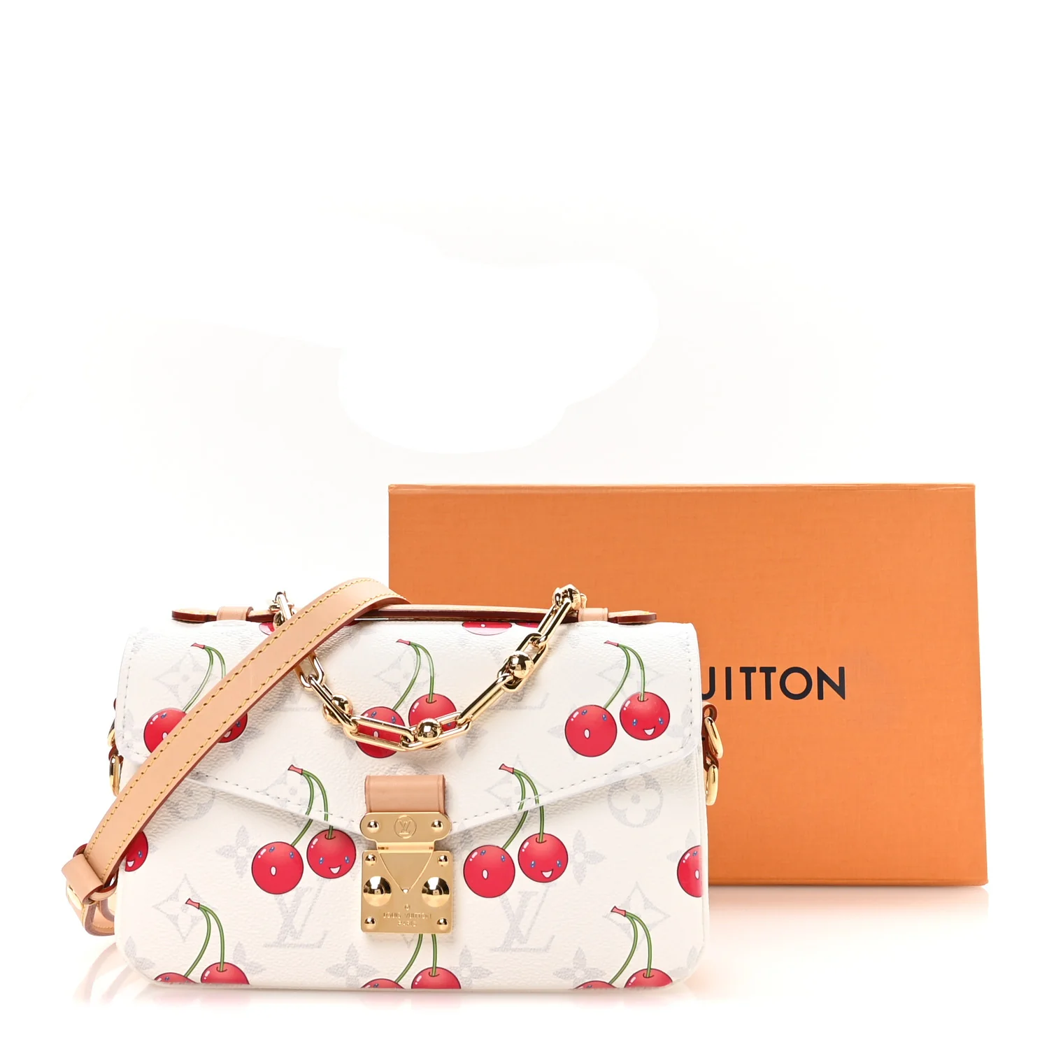 LV X TM Monogram Cerises Pochette Metis East West White - Top Club