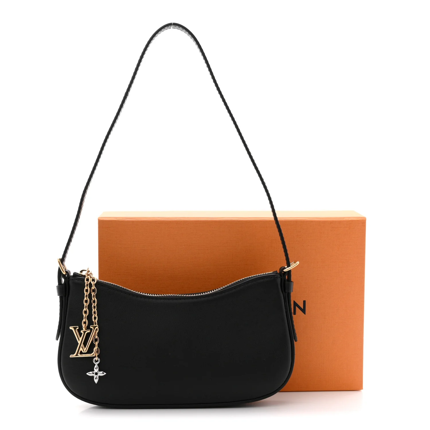 Calfskin LV Bloom Pochette  Black - Top Club