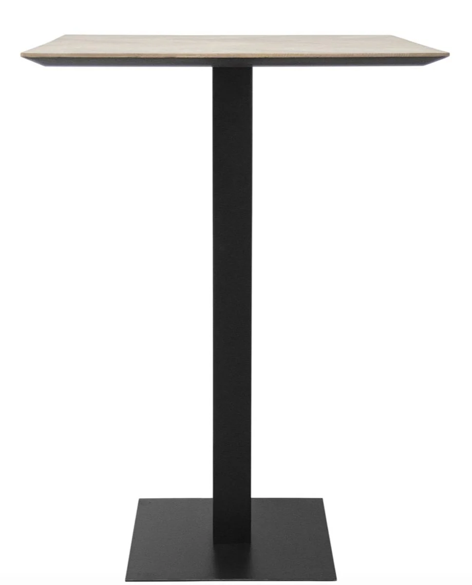 Luxury bar table natural color / black 70 x 70 x H. 101 cm - Gastronomy & Bar Furniture