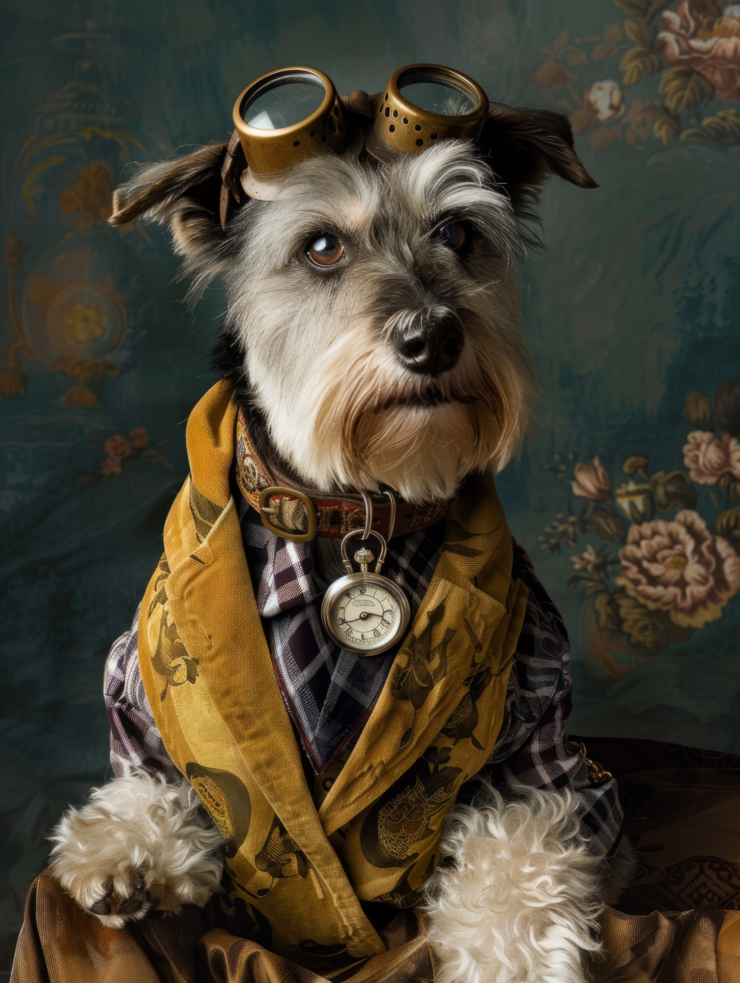 Canvas schilderij van een Schotse Terrier 100x200 cm