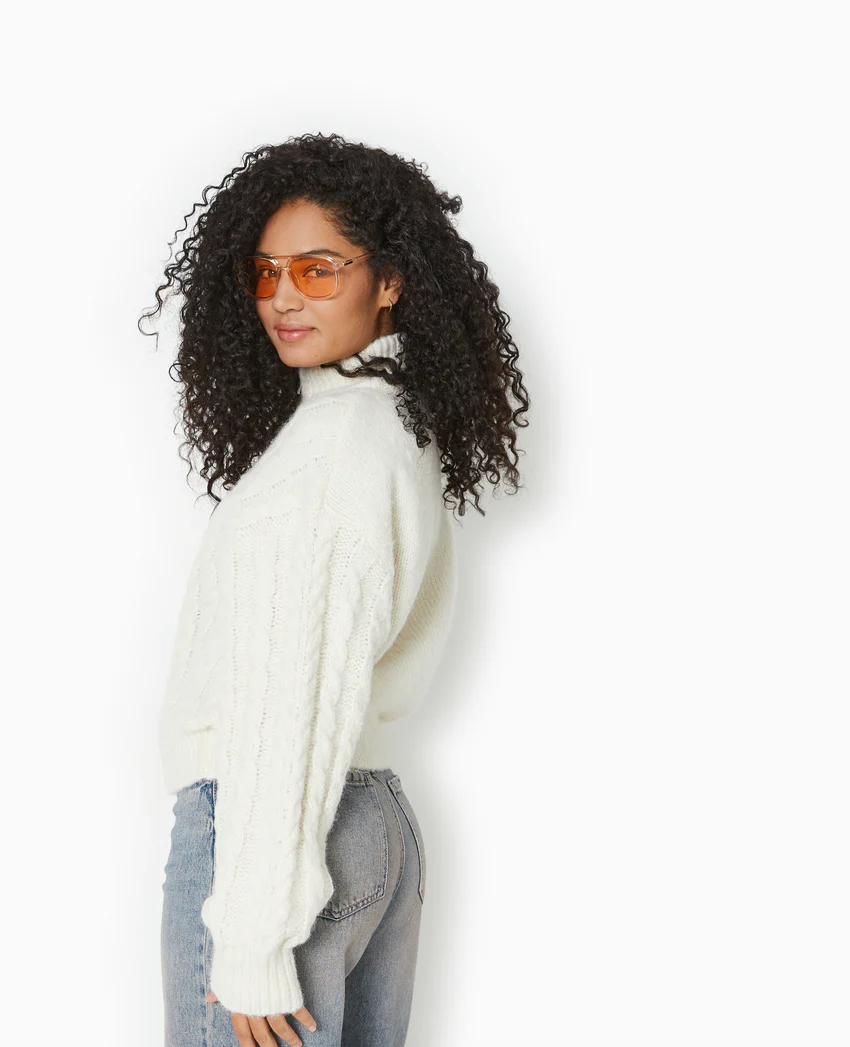Pimkie Gilet zippé en maille torsadée