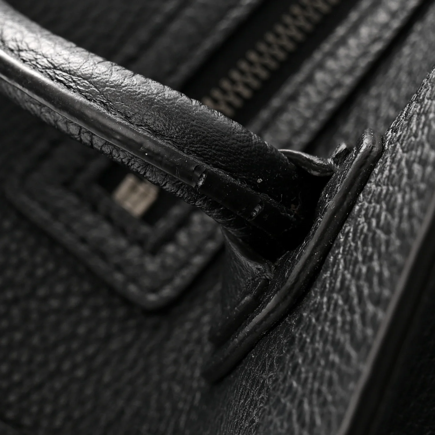 Drummed Calfskin Nano Luggage Black - Top Club