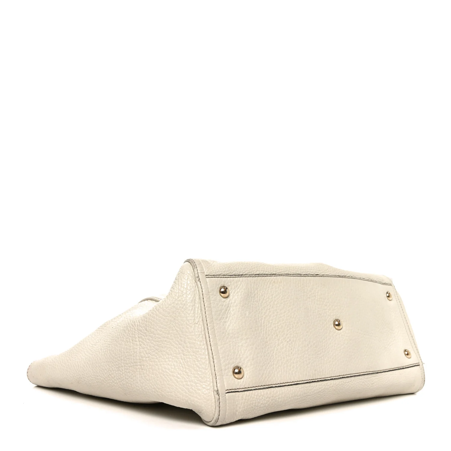 Pebbled Calfskin Medium Soho Shoulder Bag Off White - Top Club