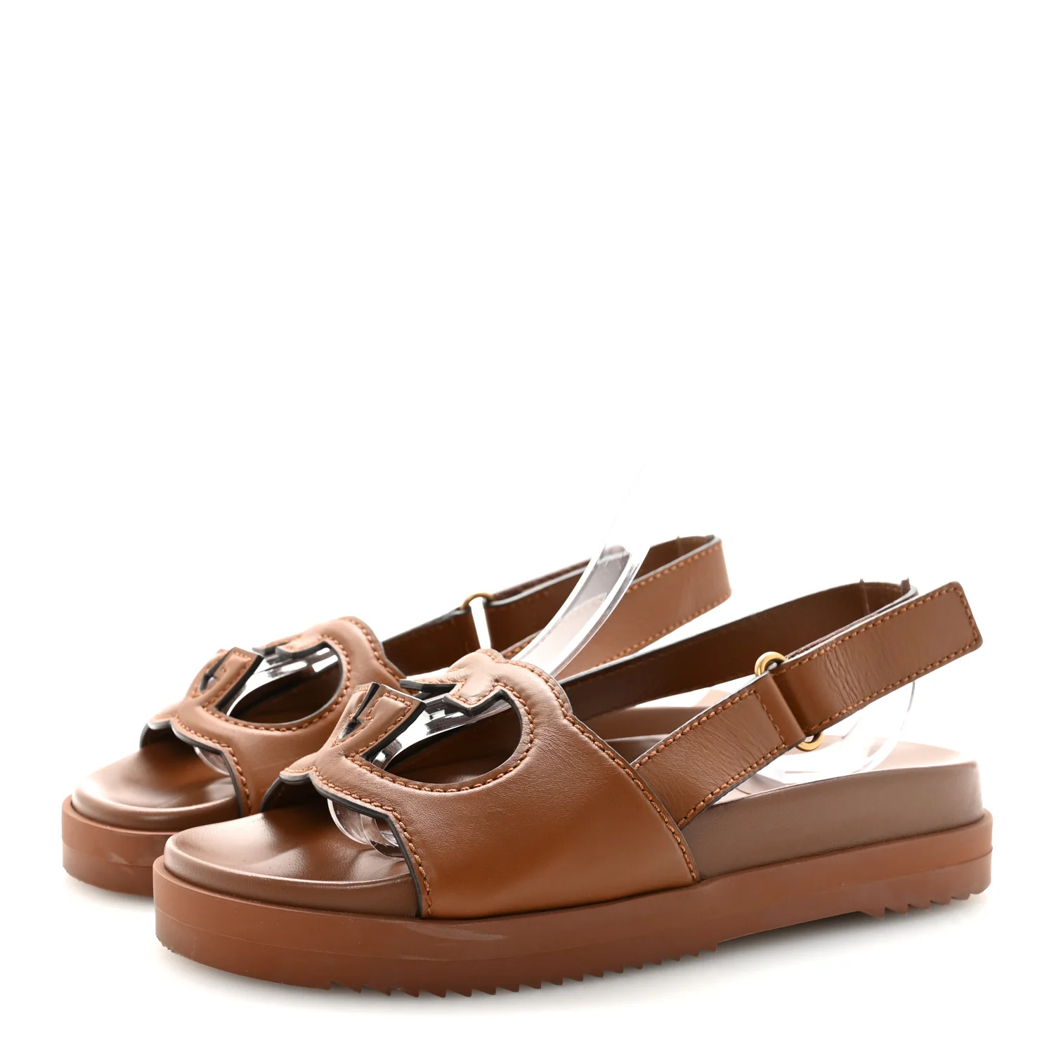 Cosmos Softy Calfskin Interlocking G Slingback Sandals 38.5 Cuir - Top Club