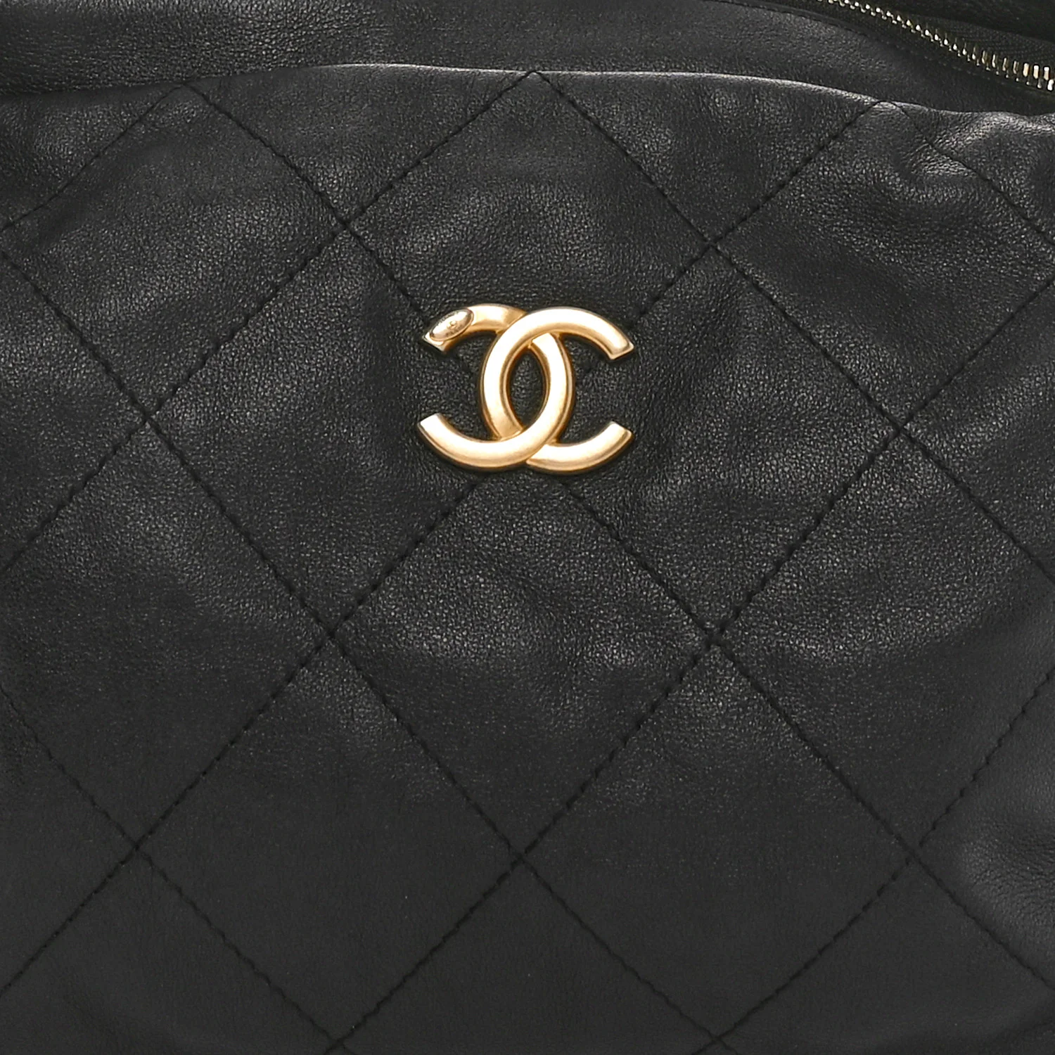 Calfskin Quilted Daily Hobo Black - Top Club