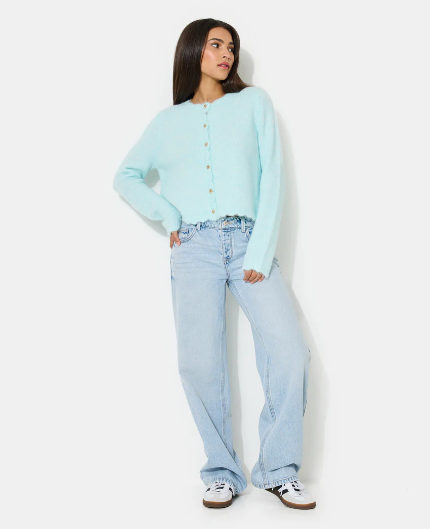 Pimkie Gilet col rond avec boutons bijoux