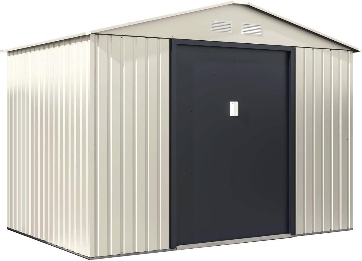 Habitat et Jardin Casetta da Giardino in Metallo Nebraska - 5,30 m² - Beige/Grigio Antracite