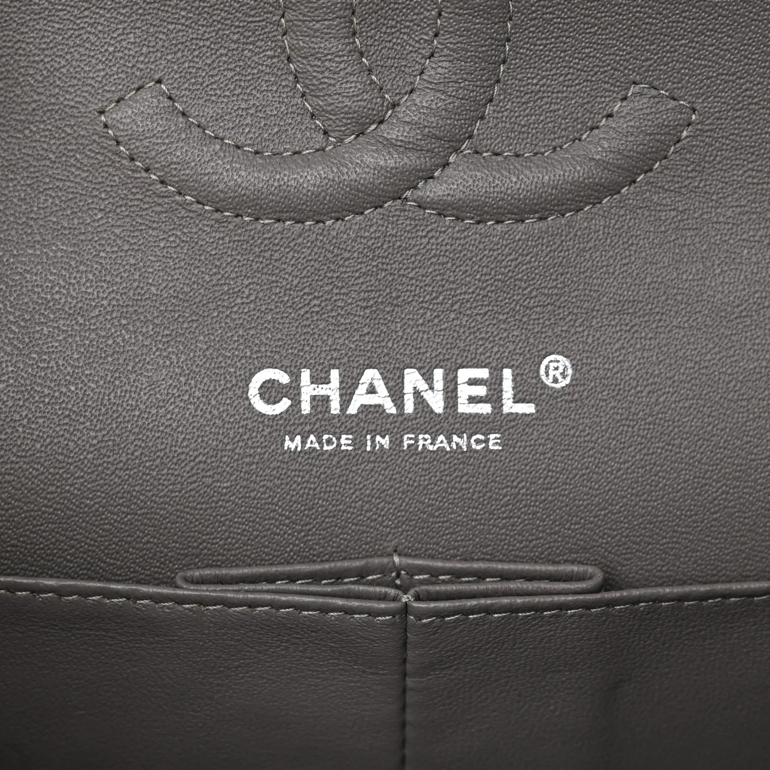 Caviar Quilted Medium Double Flap Grey - Top Club