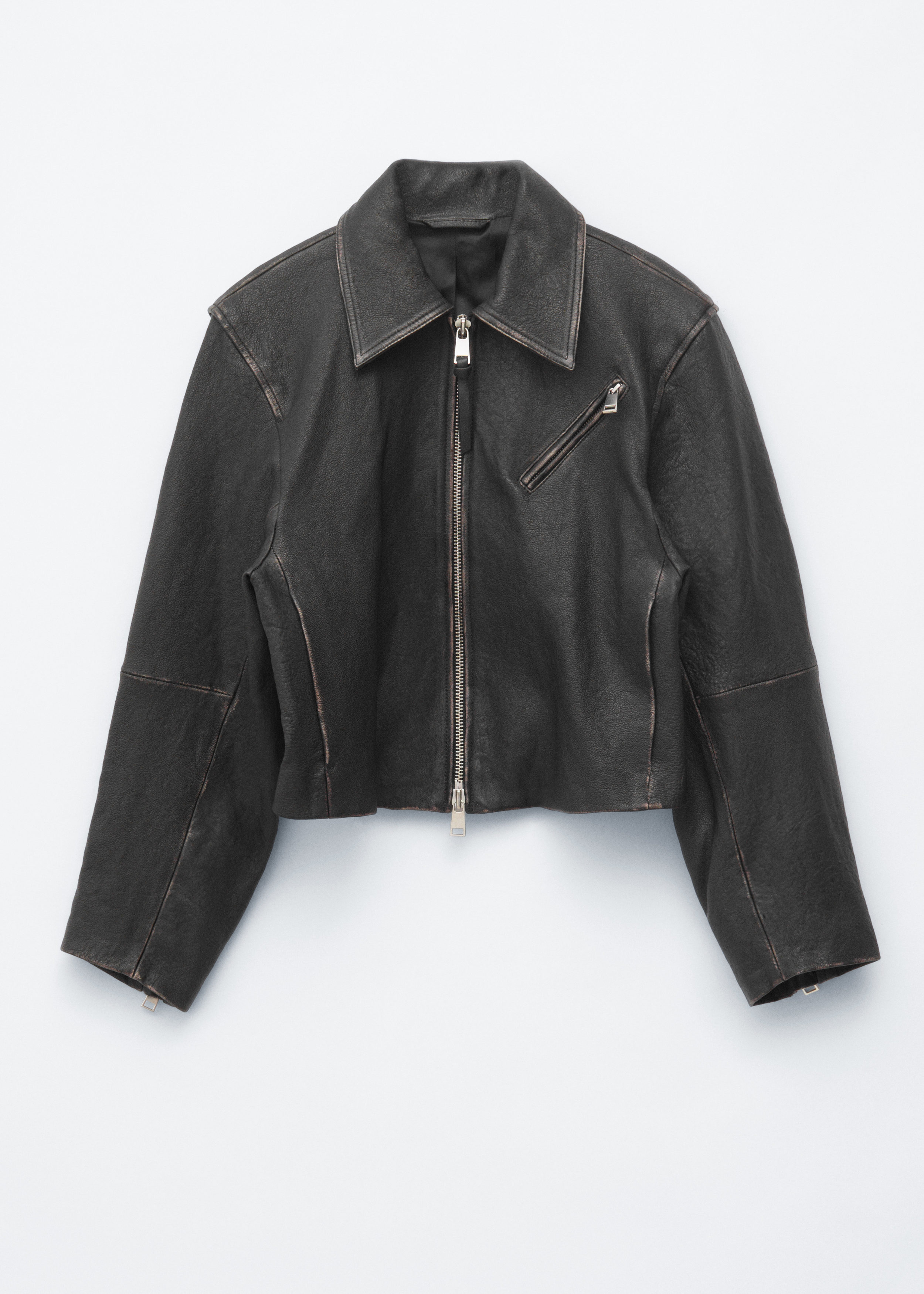 & Other Stories LEATHER BIKER JACKET
