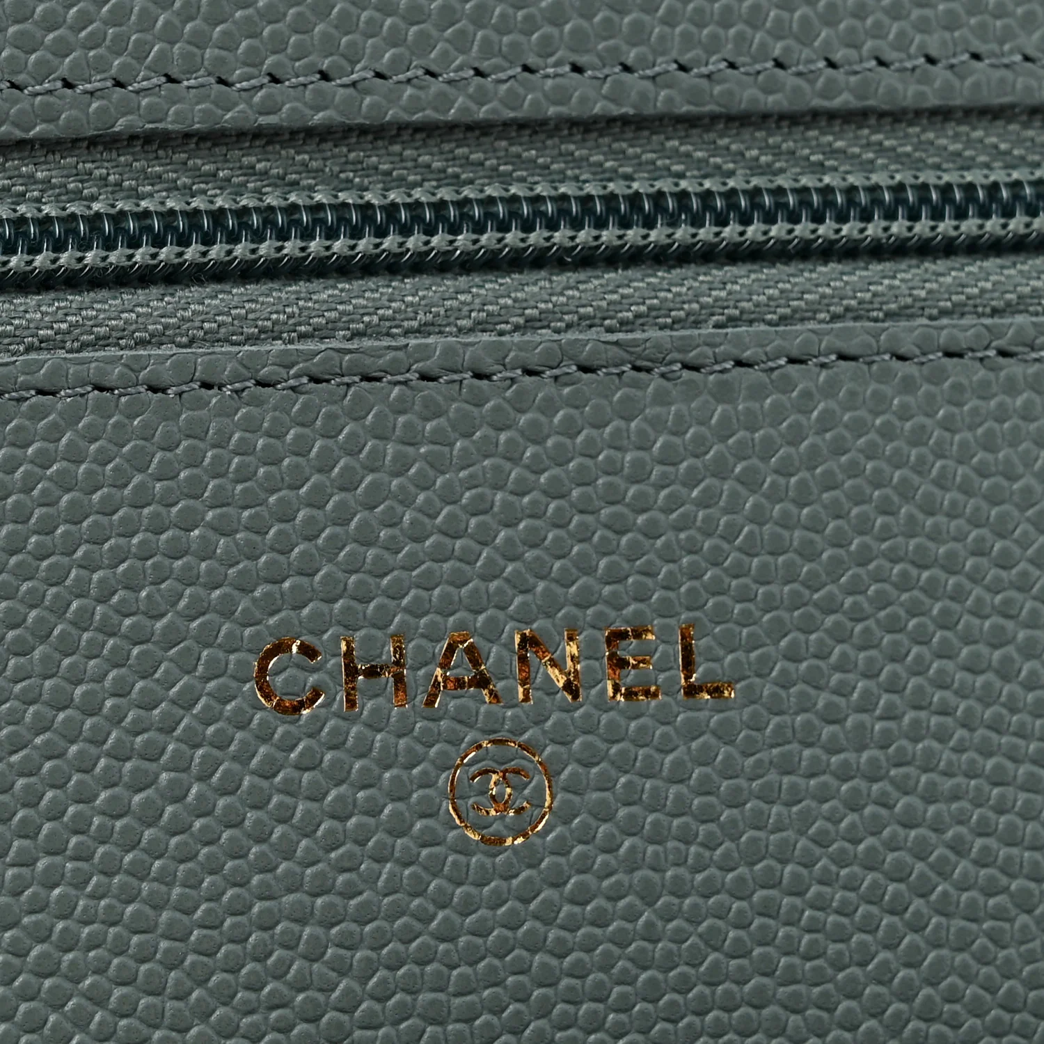 Caviar Quilted Wallet on Chain WOC Light Blue - Top Club