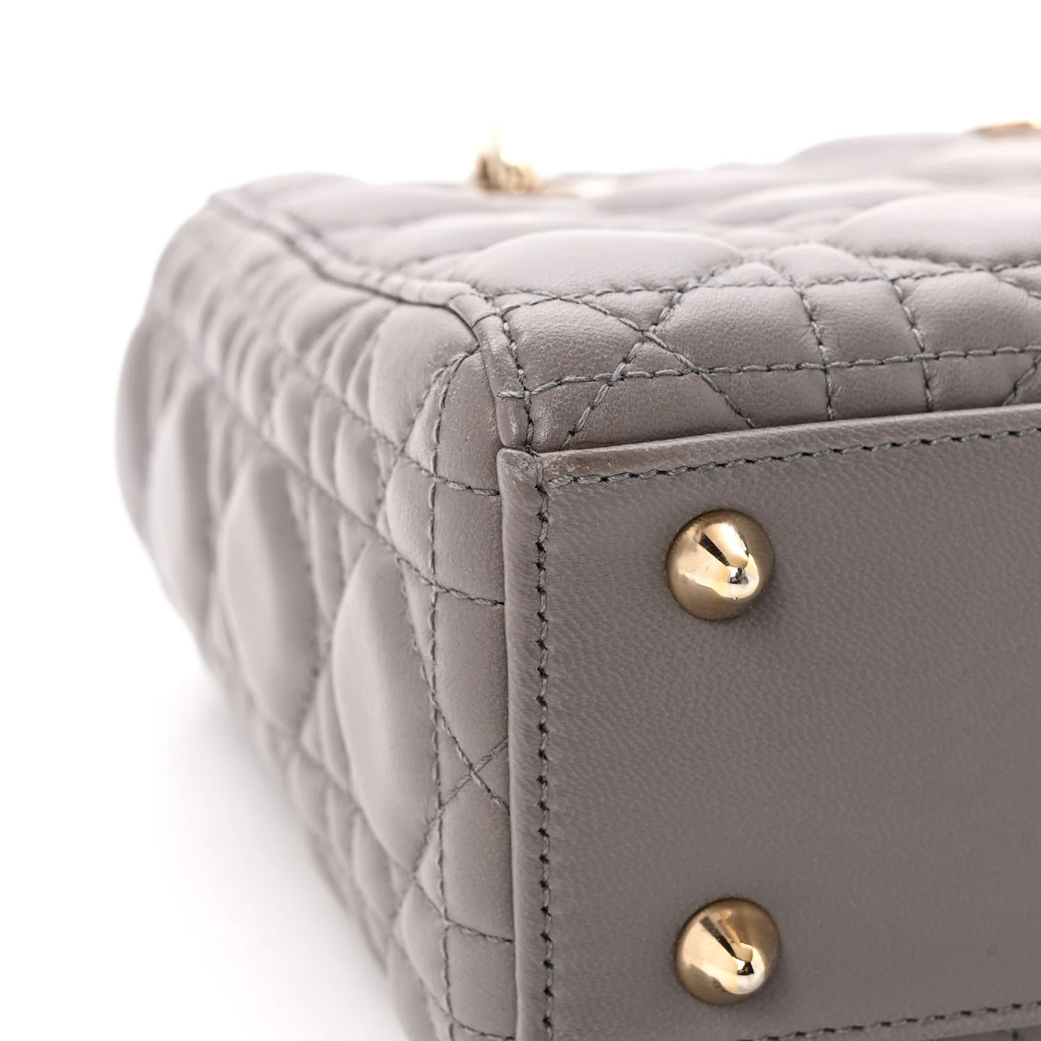 Lambskin Cannage Small Lady Dior Grey - Top Club