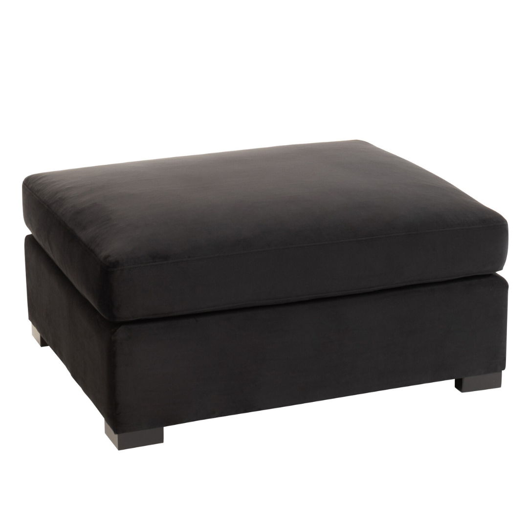 Ottoman velvet zwart