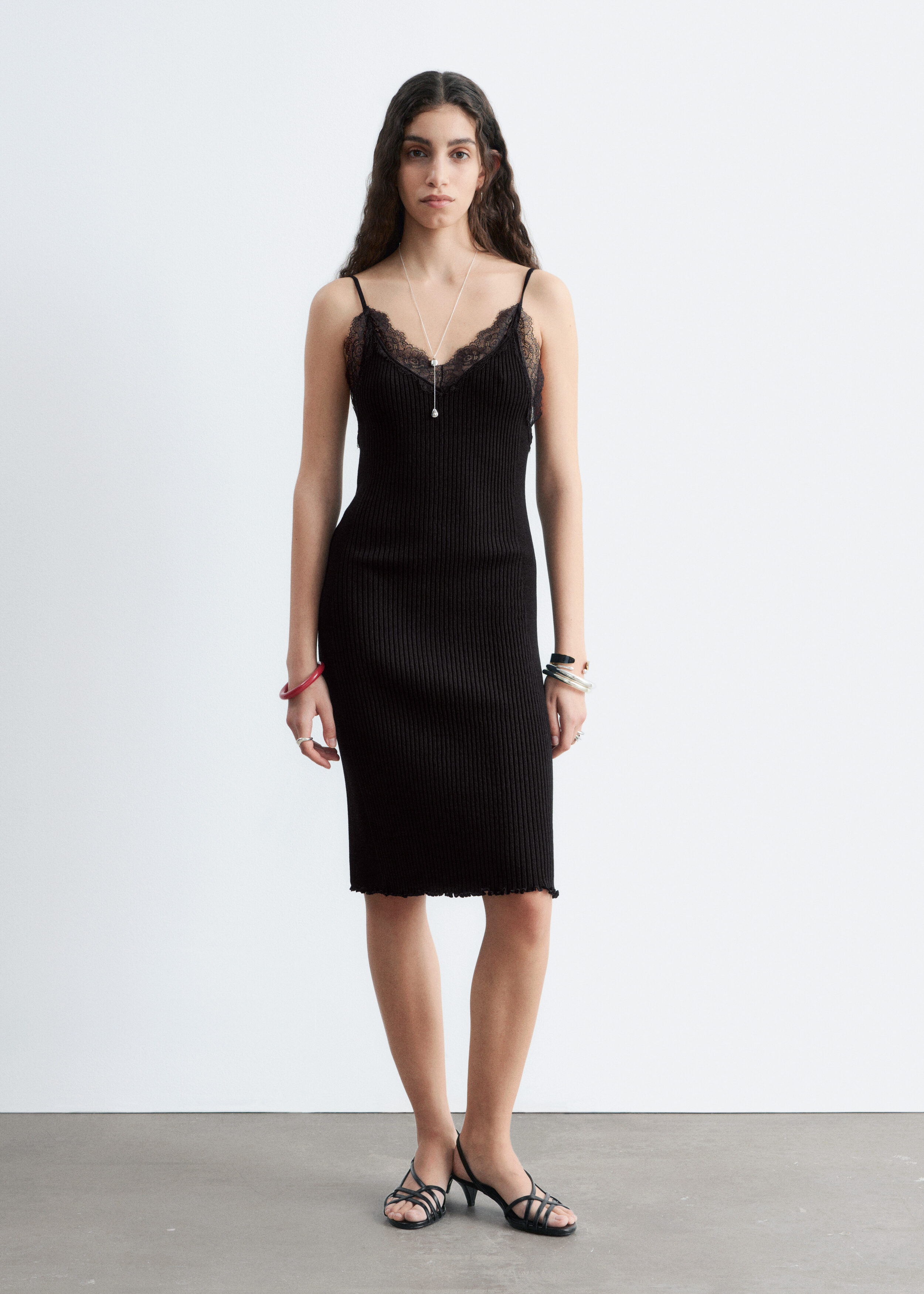 & Other Stories RIB-KNIT CAMISOLE MINI DRESS