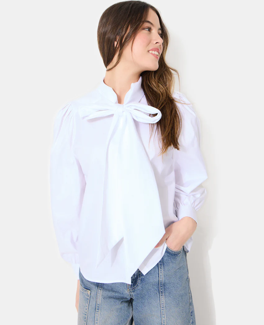 Pimkie Chemise col lavalière avec manches ballons