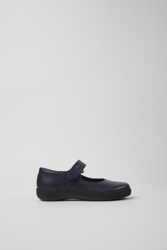Spiral Comet Navy Blue Leather Shoes for Boys