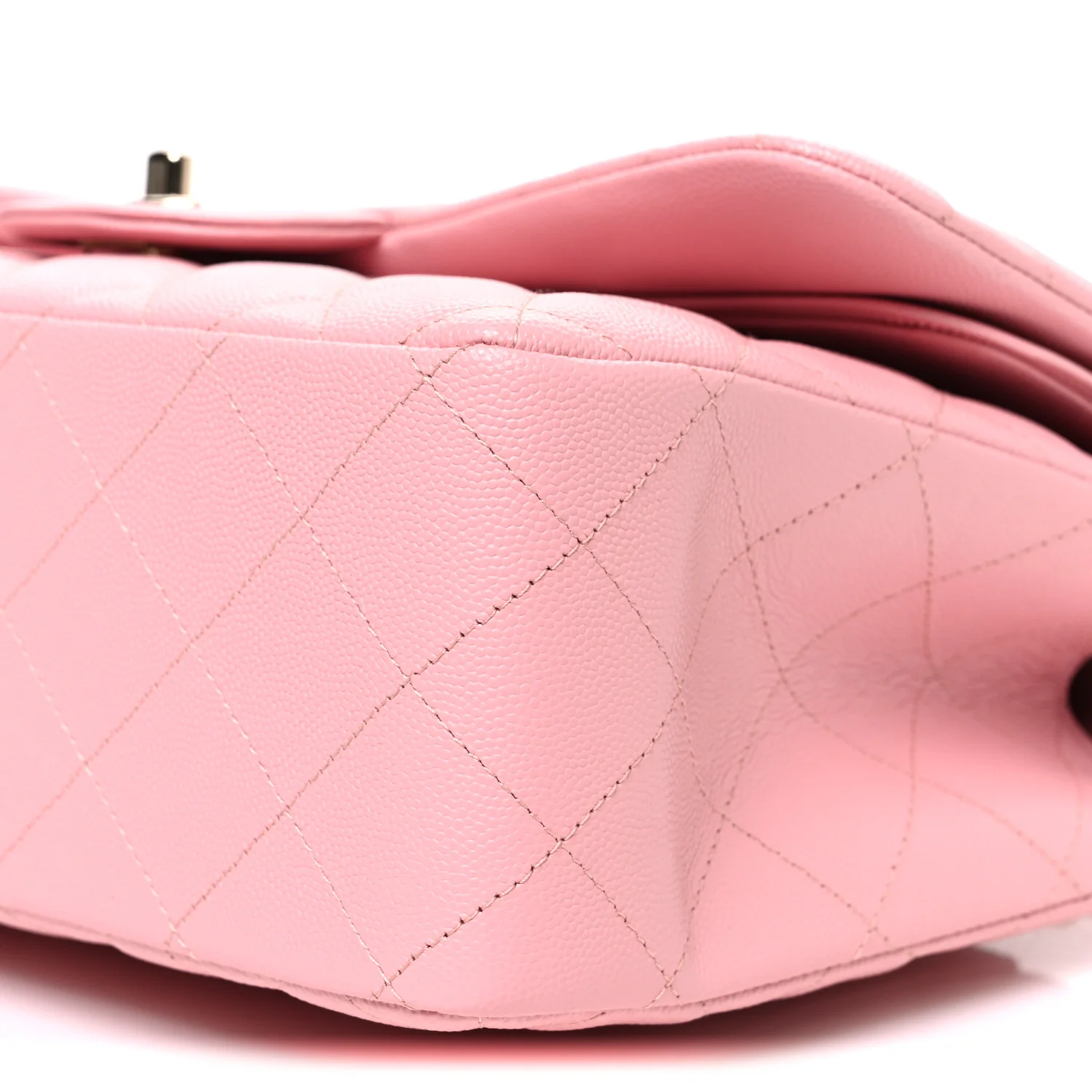 Caviar Quilted Jumbo Double Flap Pink - Top Club