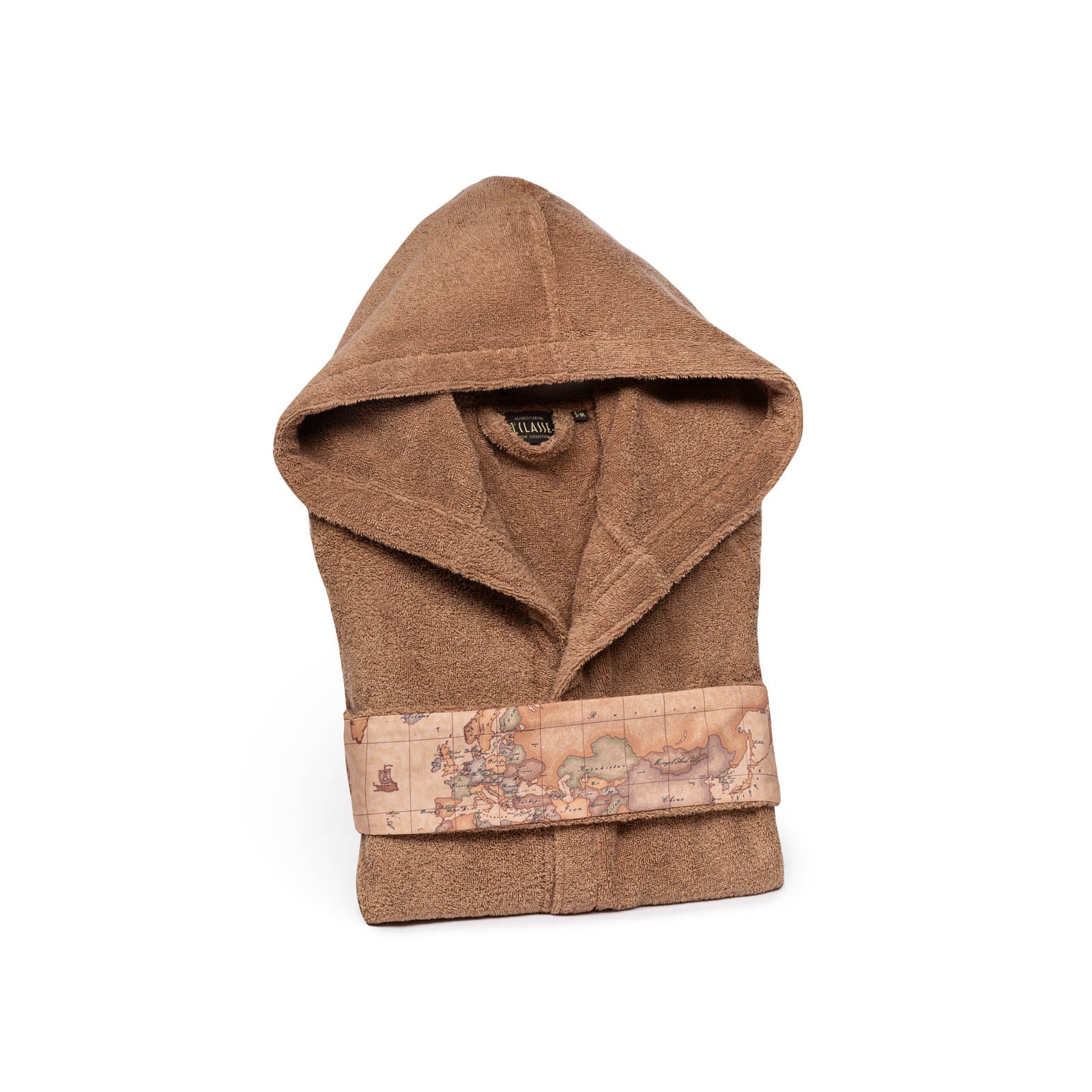 Accappatoio Con Cappuccio In Cotone Geo Classic L/Xl Tortora Alviero Martini 1A Classe