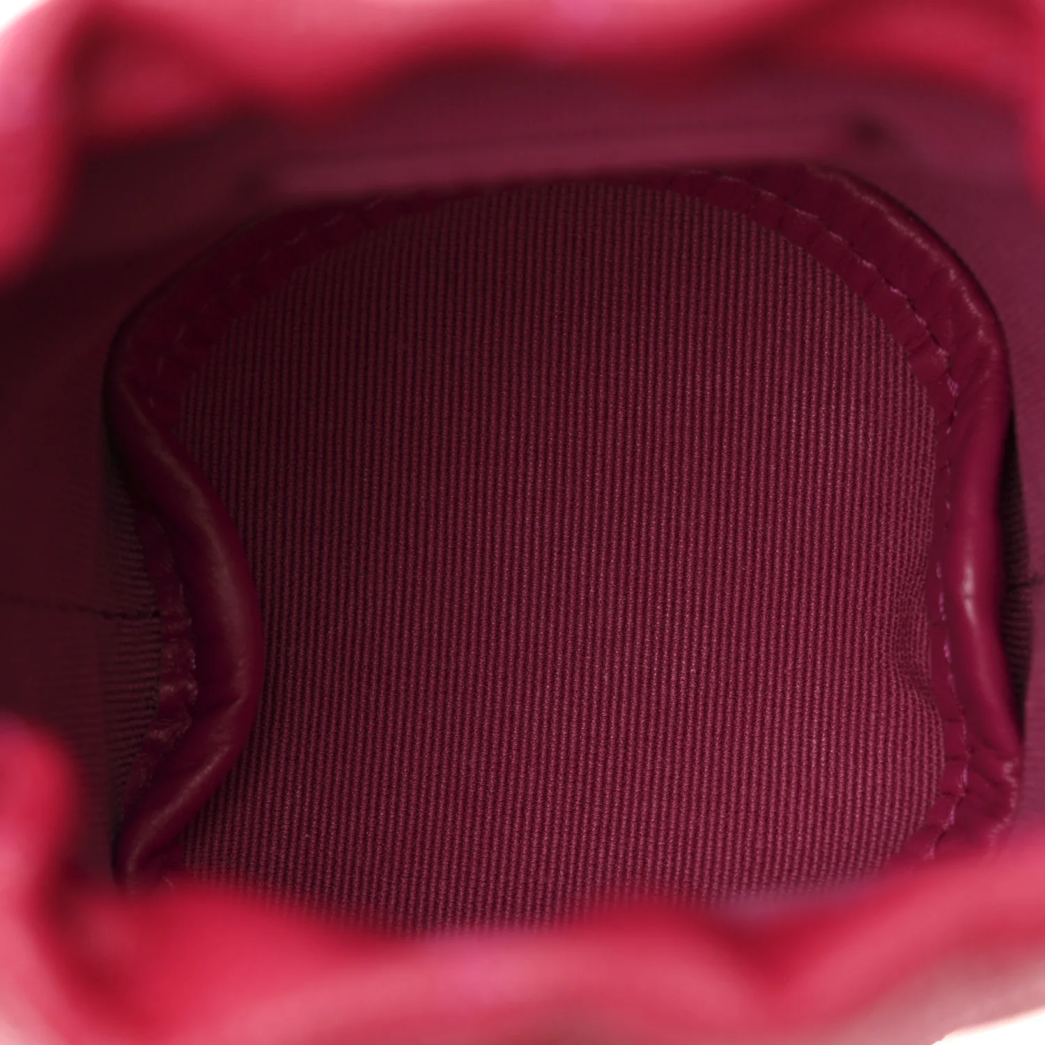 Caviar Quilted Twist Your Buttons Mini Bucket Bag Fuchsia - Top Club