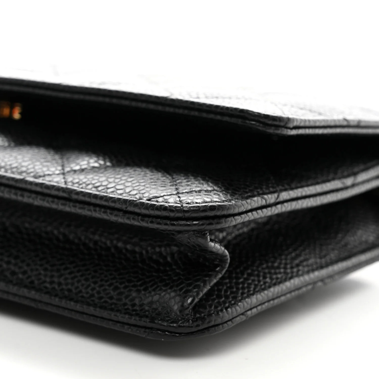 Caviar Quilted Wallet on Chain WOC Black - Top Club