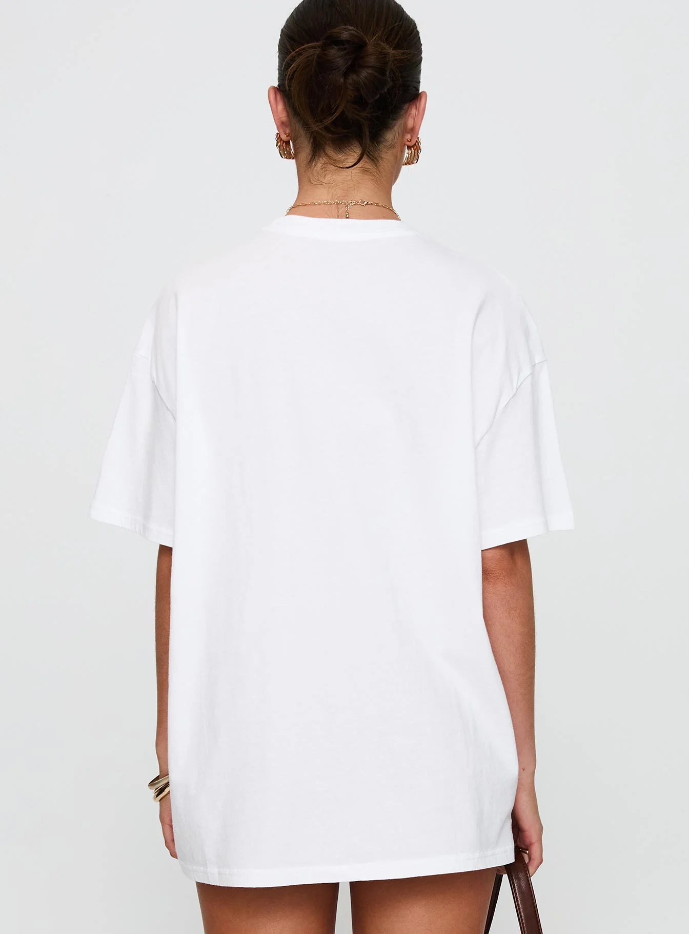 Love From Tuscany Oversized Graphic Top White