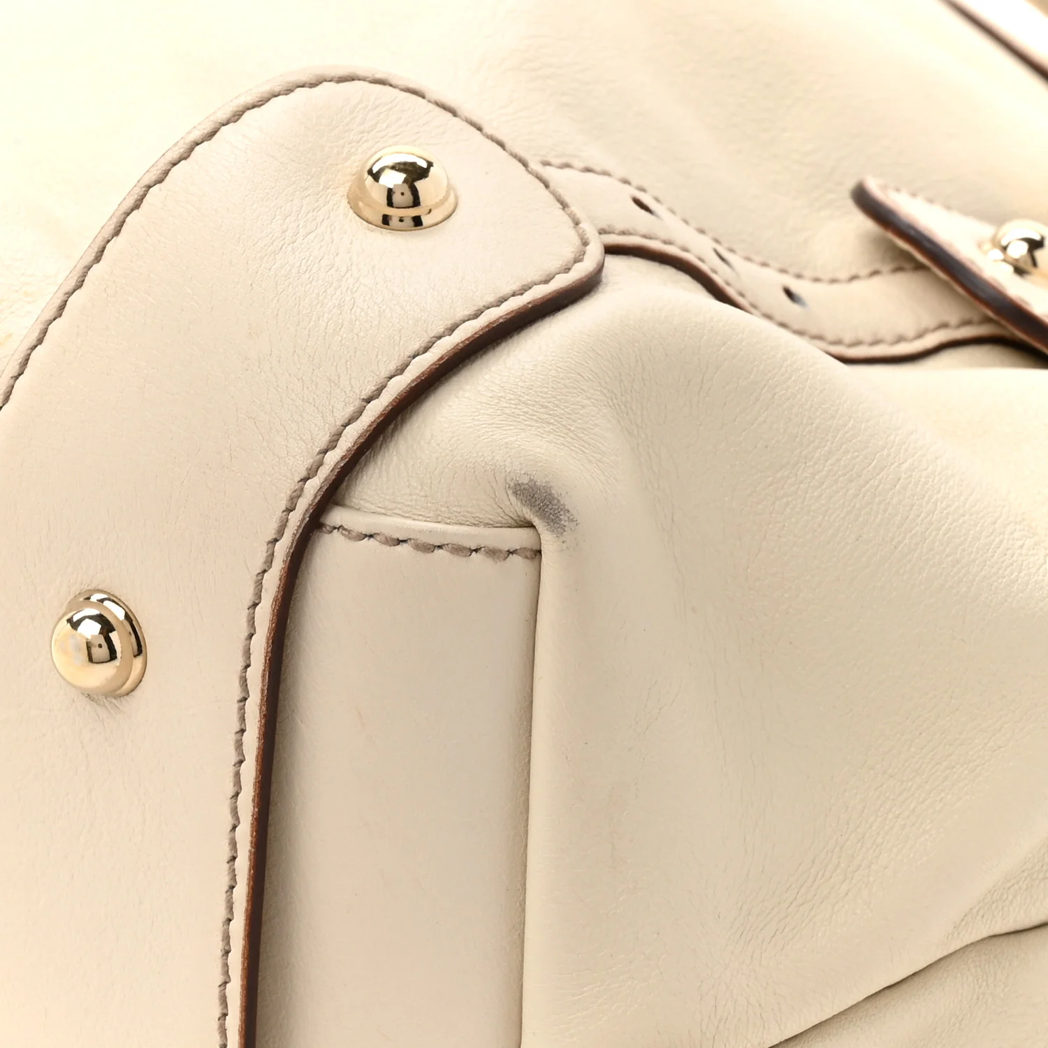 Calfskin Medium Pelham Shoulder Bag Off White - Top Club