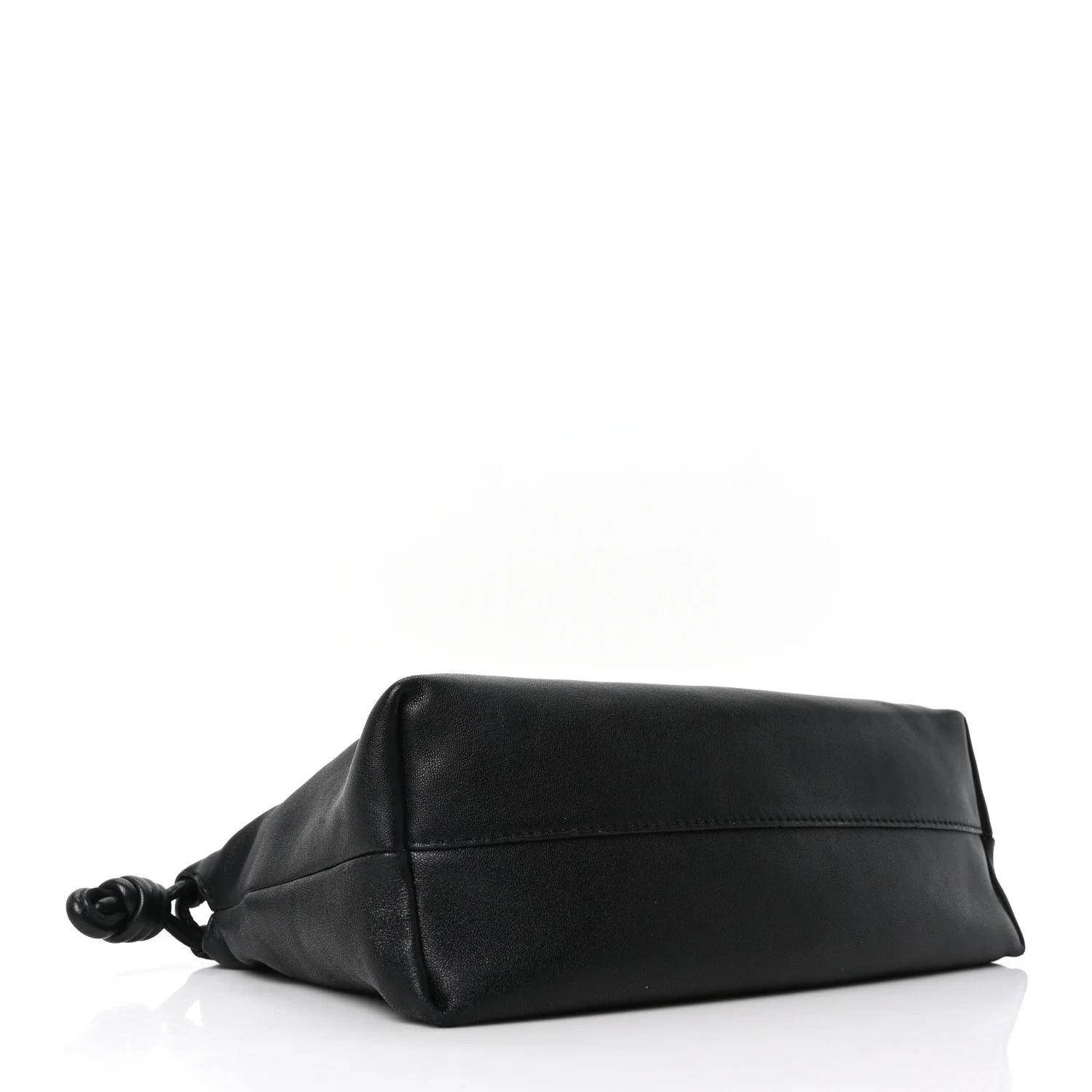 Mellow Nappa Medium Donut Chain Flamenco Knot Clutch Black - Top Club