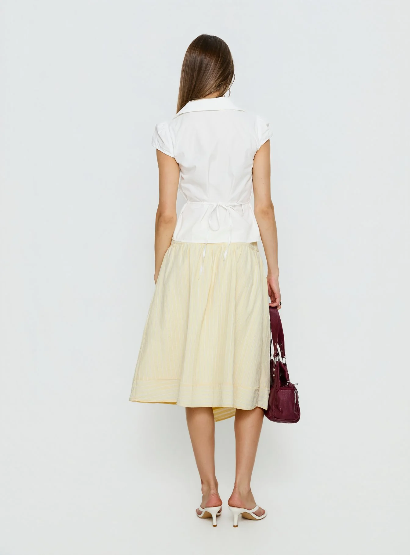 Sunney Wrap Midi Skirt Yellow