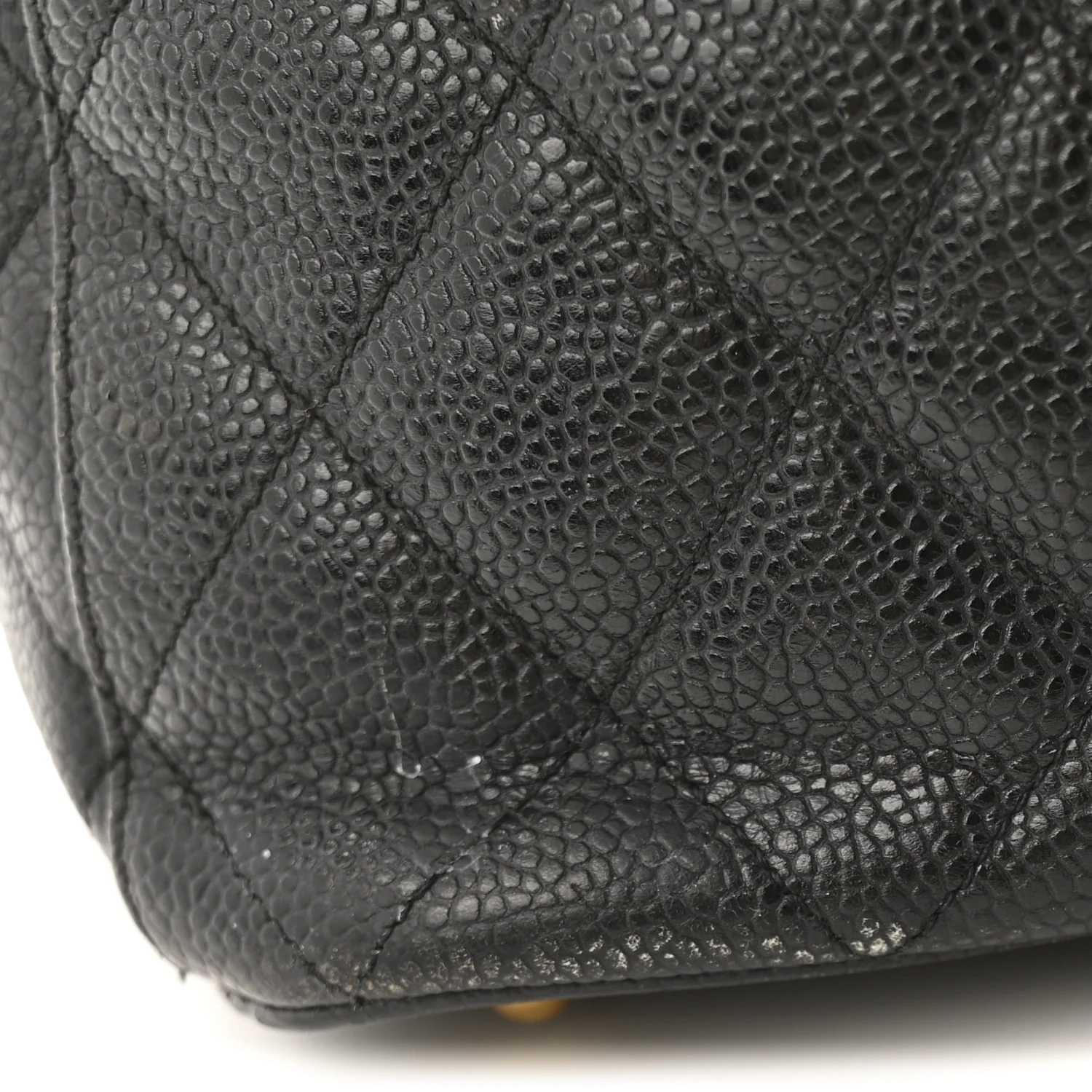Caviar Quilted Drawstring Backpack Black - Top Club
