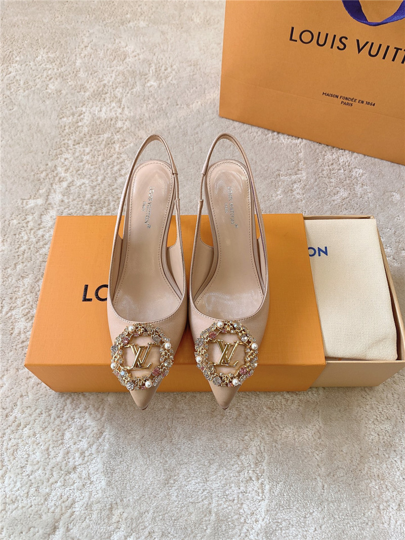 louis vuitton LV silk diamond buckle high heels - Sneaker Replica Workshop