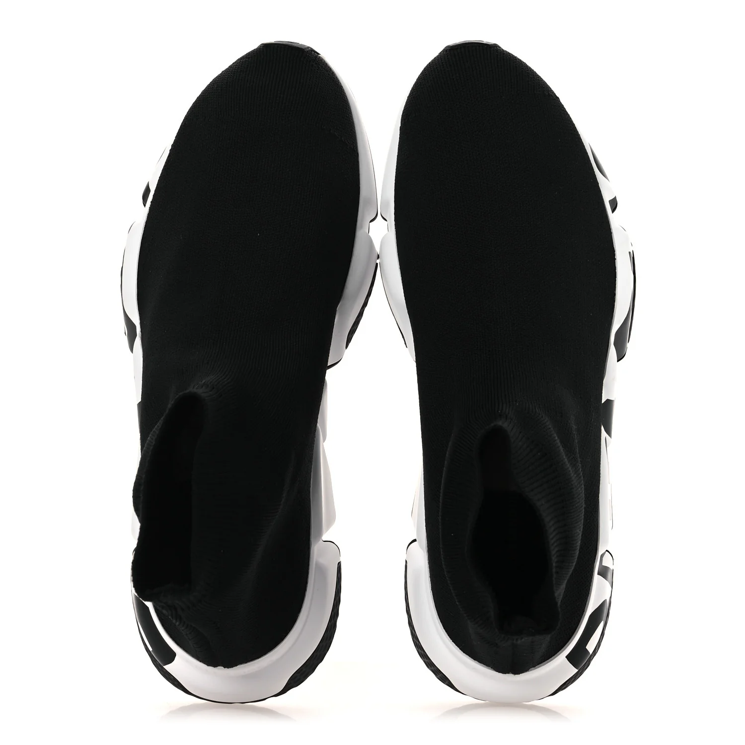 Neoprene Knit Womens Speed Graffiti Sneakers 40 Black White